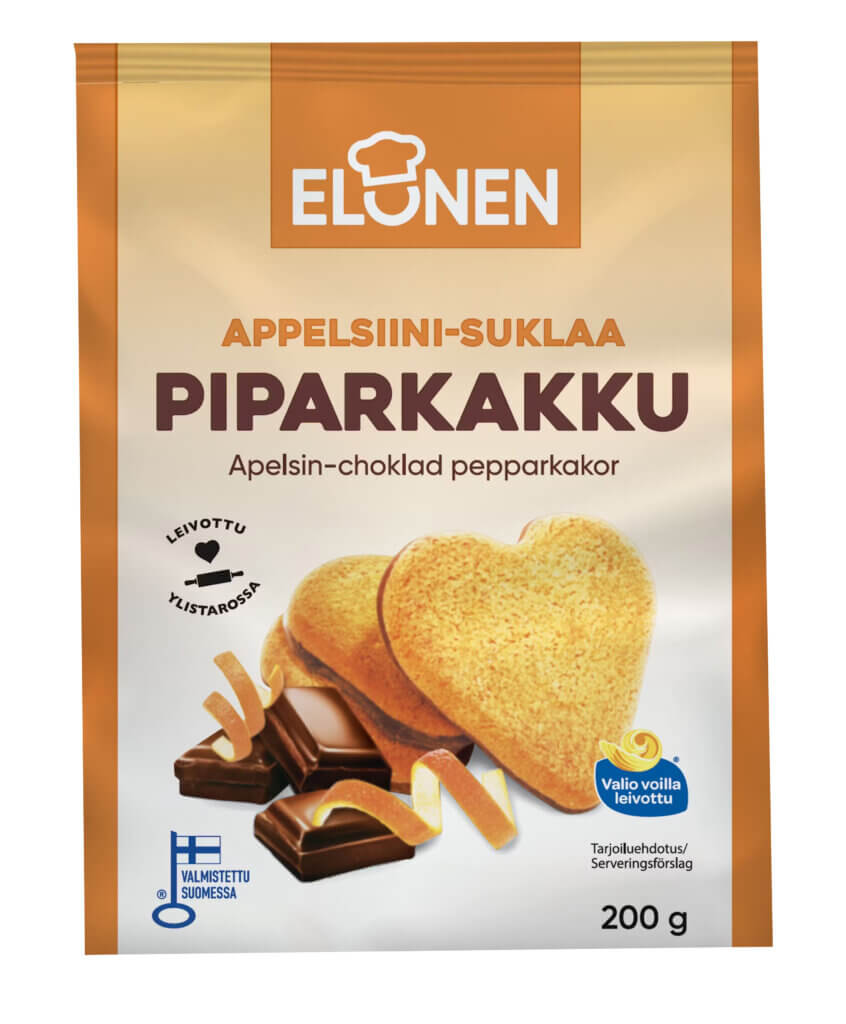 Elonen Appelsiini-suklaa Piparkakku - Appelsiinin- ja suklaanmakuisia pipareita.