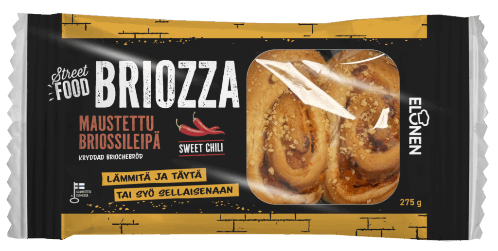 Briozza maustettu briossileipä. Makuna sweet chili.
