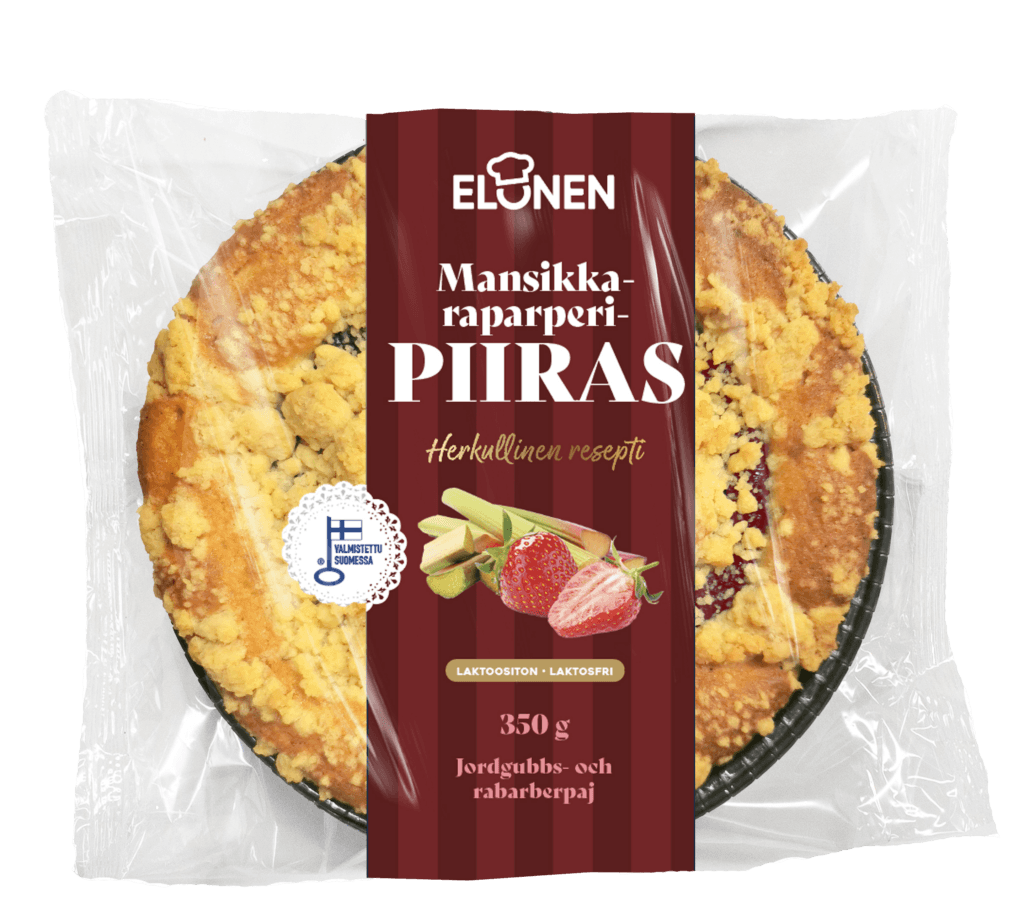 Elonen Mansikka-raparperipiirakka
