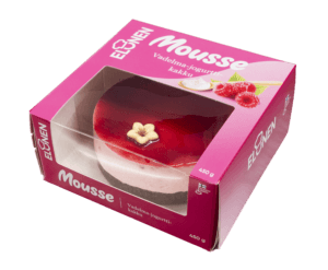 Elonen Mousse Vadelma-jogurttikakku.