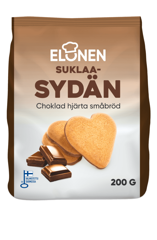Elonen Premium Suklaasydän pikkuleipä.