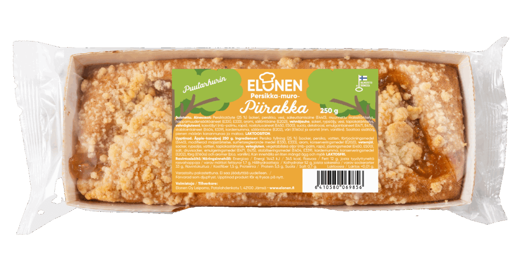 Elonen Persikka-muropiirakka - persikkainen piirakka stroisselimurulla.