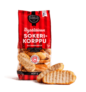 Töysäläinen Sokerikorppu - murea ja rapea perinteinen korppu.