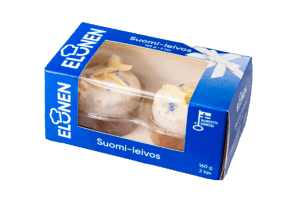 Elonen Suomi Leivos - Leivos sinivalkoisilla koristeilla.