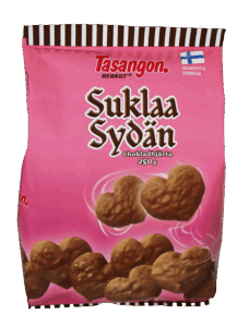 Tasangon Suklaasydän - suklaakuorrutteisia keksejä.