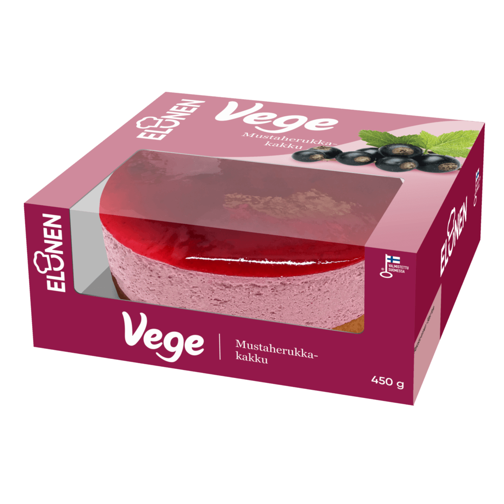 Vegaaninen Mustaherukkakakku.